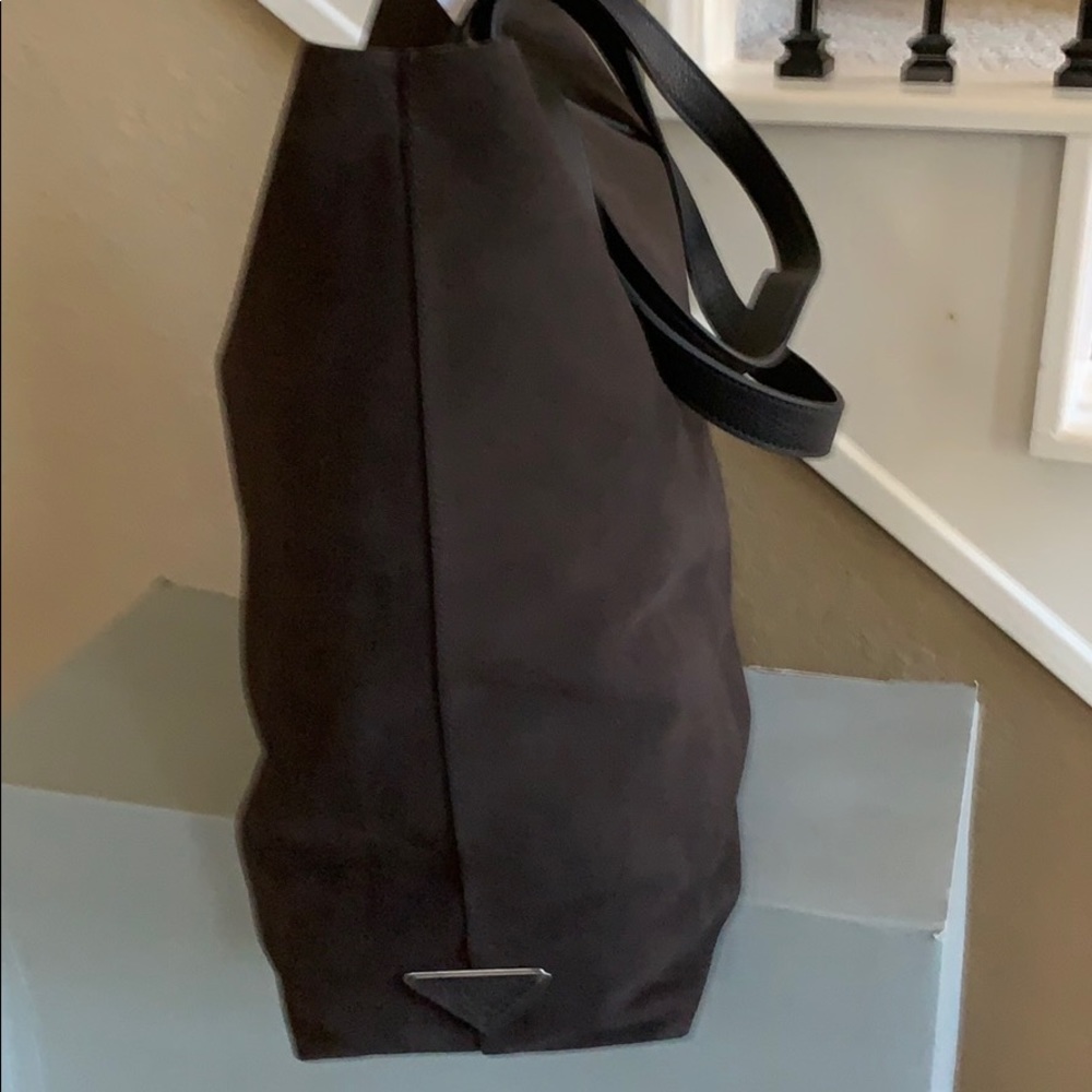 Prada suede microfiber tote